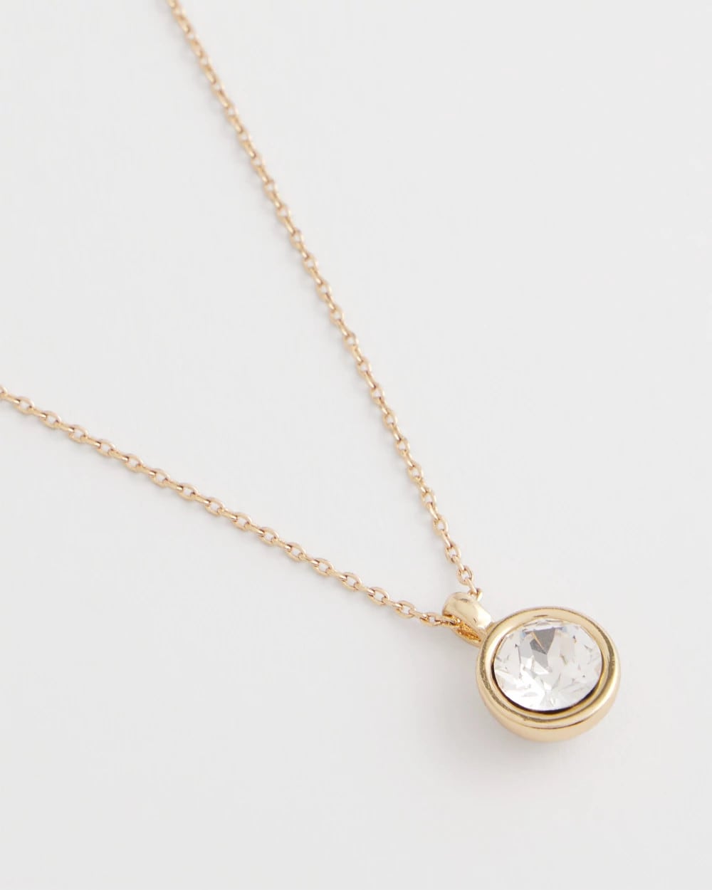 Chico's Trending - Bezel Set Pendant Goldtone Necklace Gold