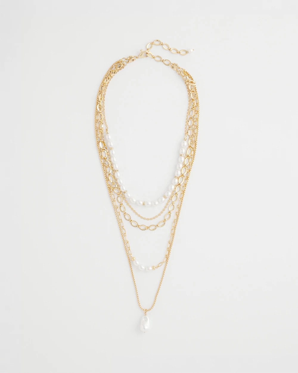 Chico's Essential - Convertible Pearl Multistrand Necklace Pearl