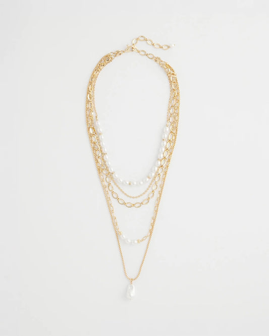 Chico's Essential - Convertible Pearl Multistrand Necklace Pearl