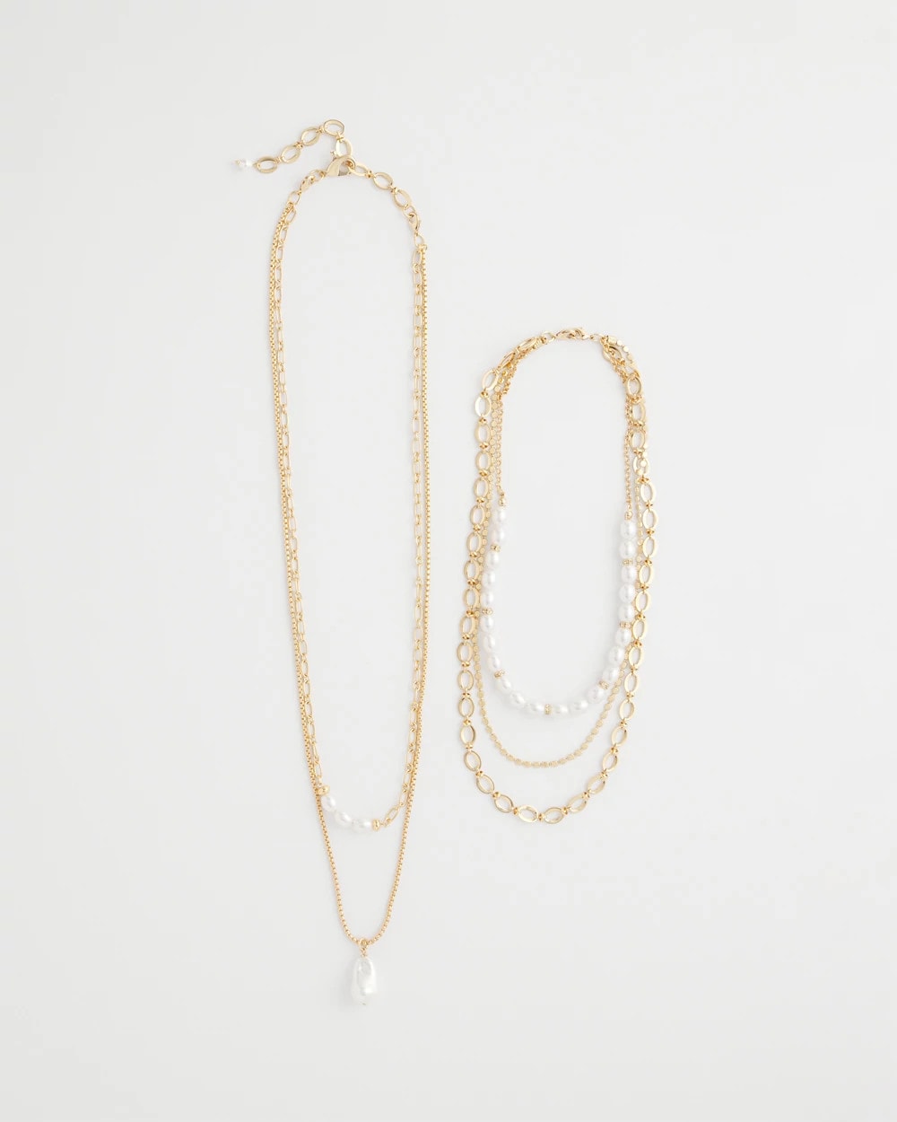 Chico's Essential - Convertible Pearl Multistrand Necklace Pearl