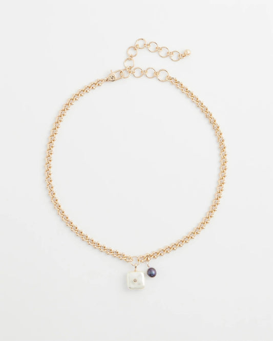 Chico's Quality - Freshwater Pearl Pendant Necklace Gold