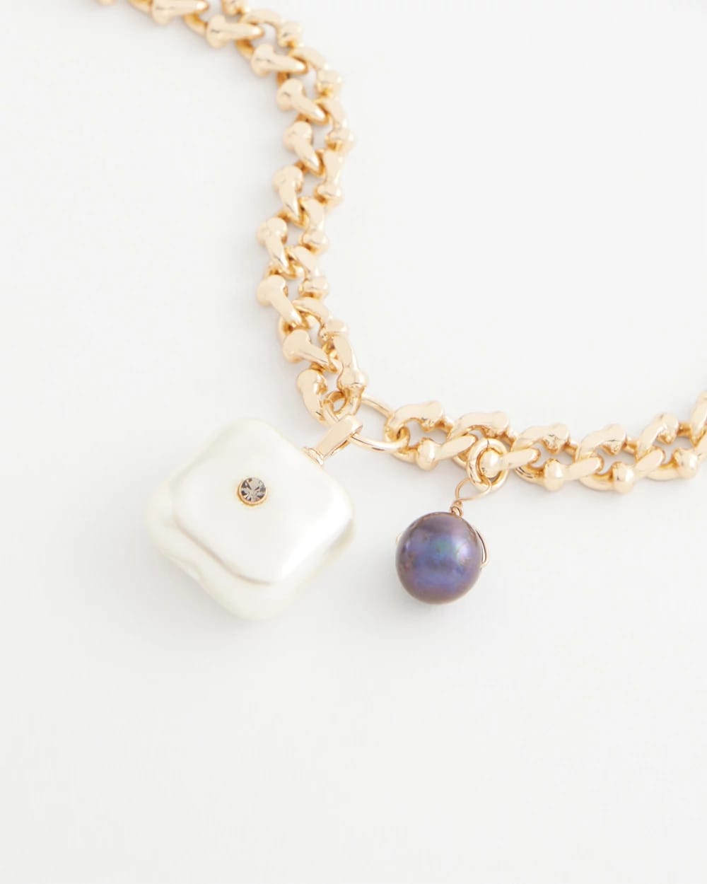 Chico's Quality - Freshwater Pearl Pendant Necklace Gold