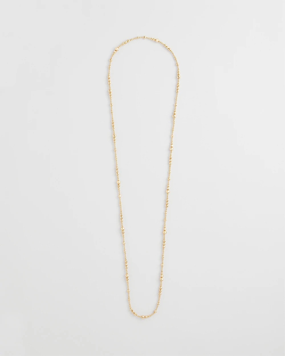 Chico's Value - Goldtone Long Beaded Necklace Gold