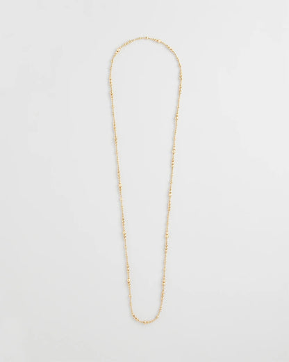 Chico's Value - Goldtone Long Beaded Necklace Gold