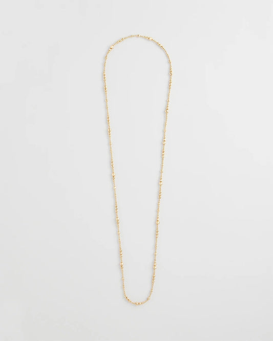 Chico's Value - Goldtone Long Beaded Necklace Gold