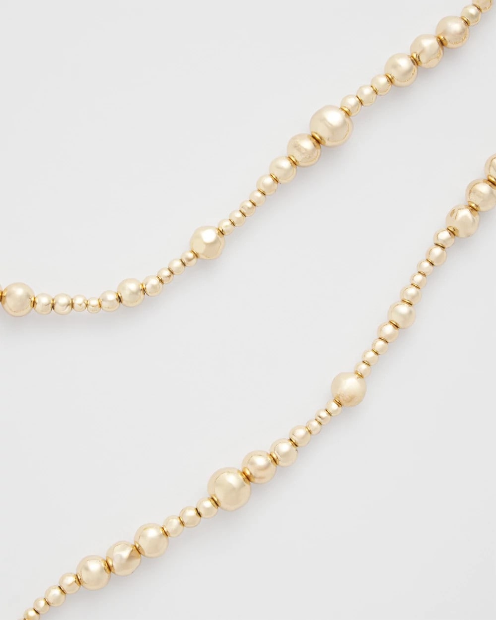 Chico's Value - Goldtone Long Beaded Necklace Gold