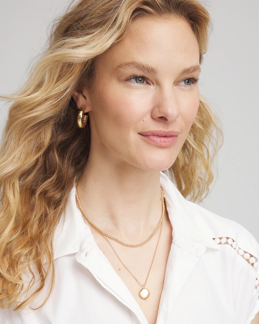 Chico's Quality - Goldtone Convertible Pendant Necklace Gold