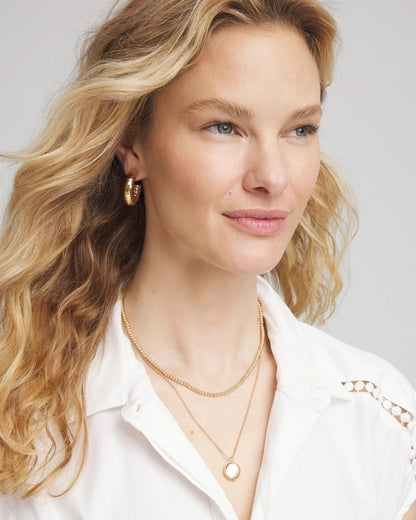 Chico's Quality - Goldtone Convertible Pendant Necklace Gold