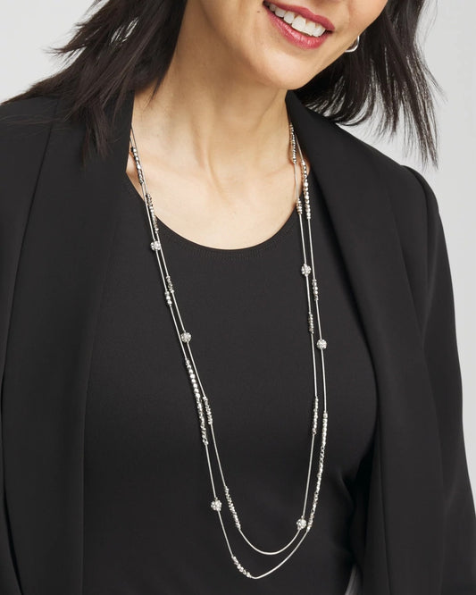Chico's Quality - Hexie Multi-Strand Necklace Silver