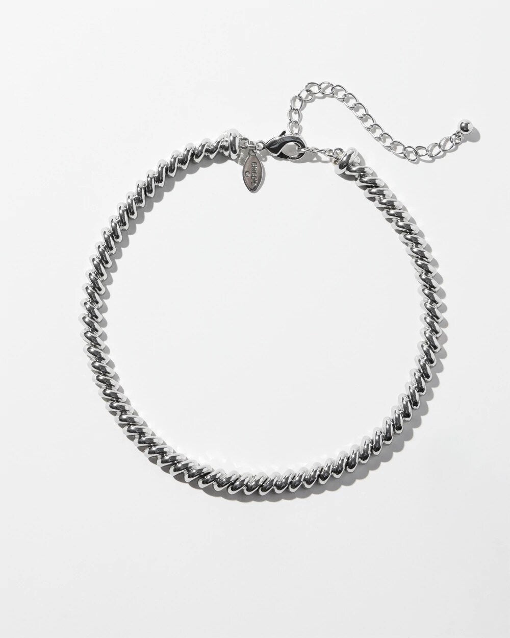 Chico's Smart Buy - Silver Tone Twist Collar Necklace Silver