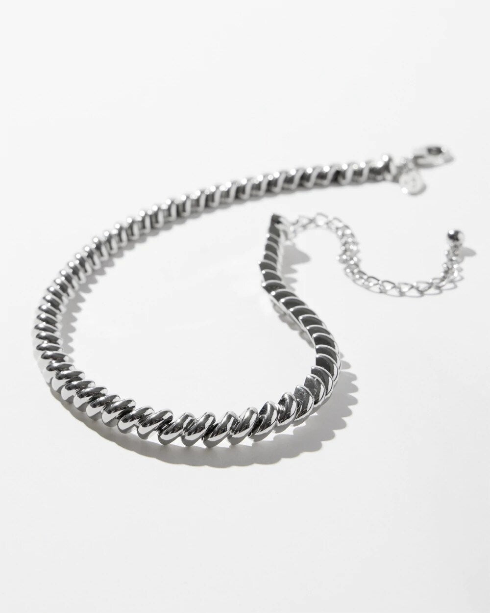 Chico's Smart Buy - Silver Tone Twist Collar Necklace Silver