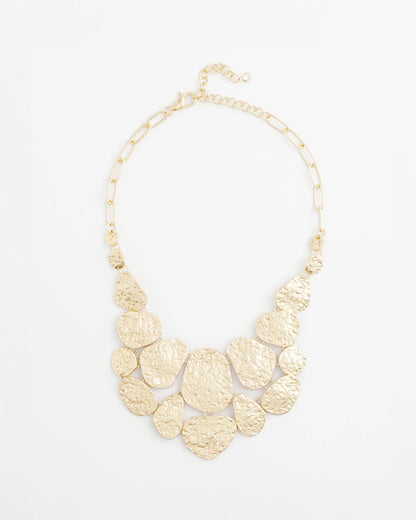 Chico's Exclusive - Molten Goldtone Bib Necklace Gold