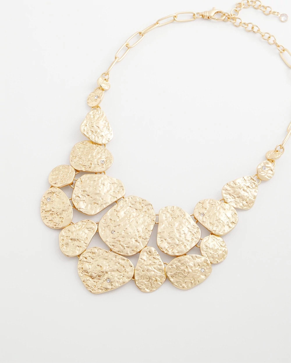 Chico's Exclusive - Molten Goldtone Bib Necklace Gold
