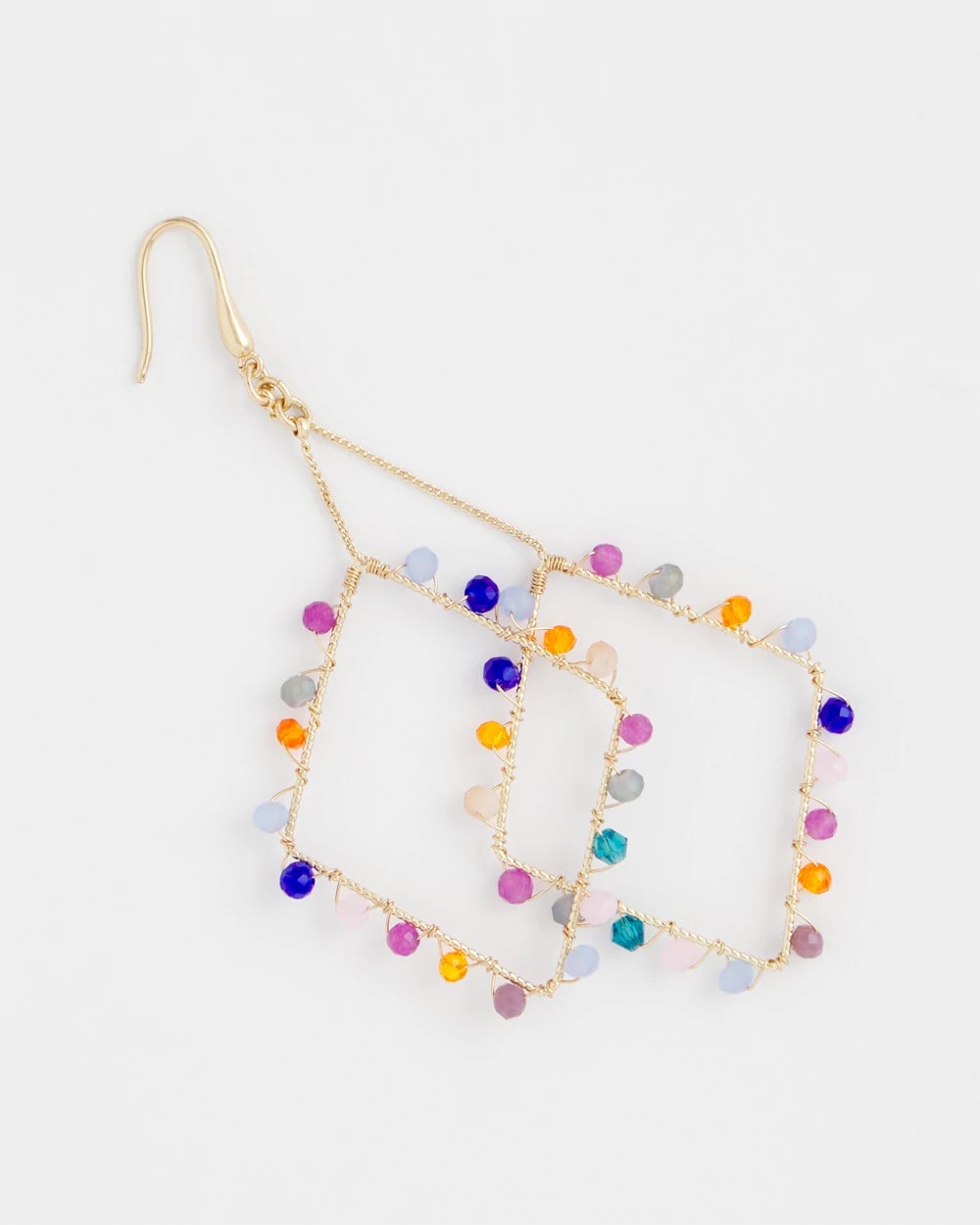 Chico's New - Diamond Shaped Linear Earrings Multi
