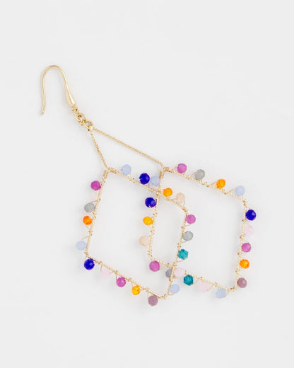 Chico's New - Diamond Shaped Linear Earrings Multi