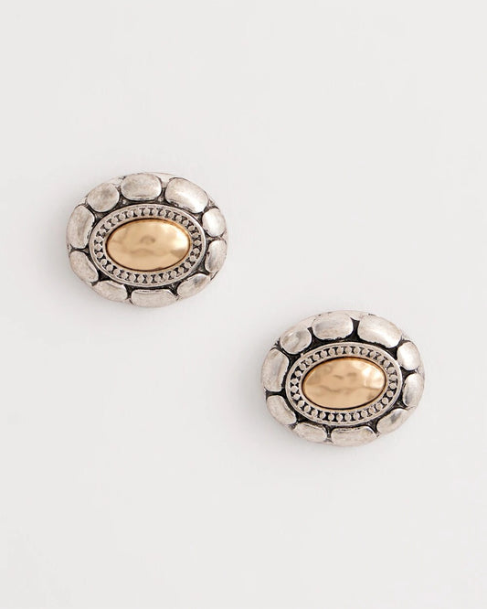 Chico's Top Pick - Mixed Metal Stud Earrings Turquoise