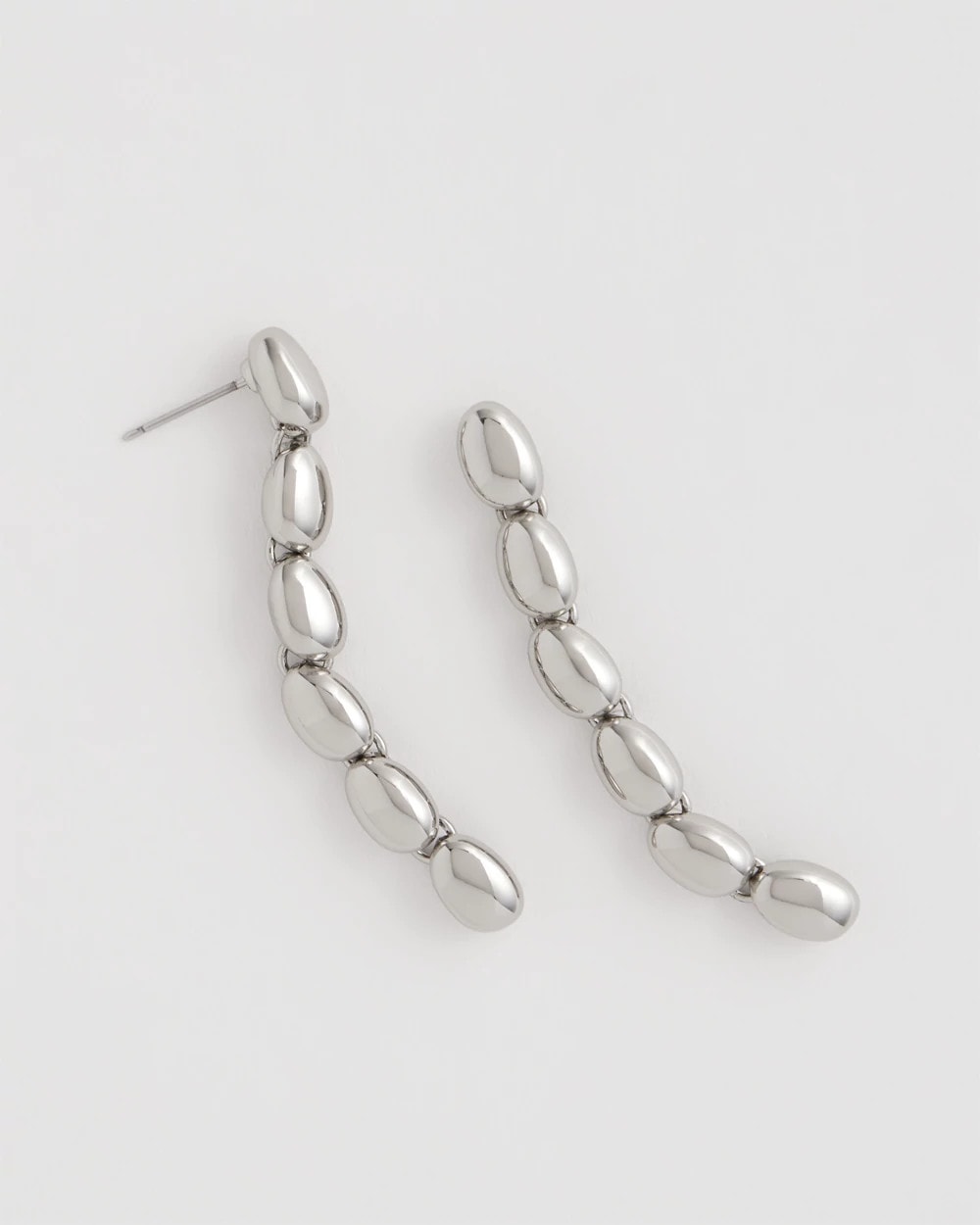Chico's Best Price - Silver Linear Bead Earrings Silver
