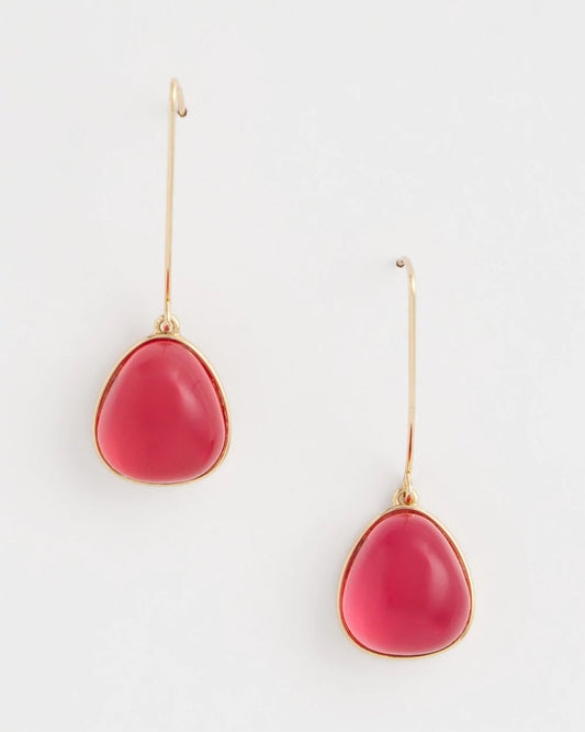 Chico's Classic - Pink Teardrop Threader Earrings Pink