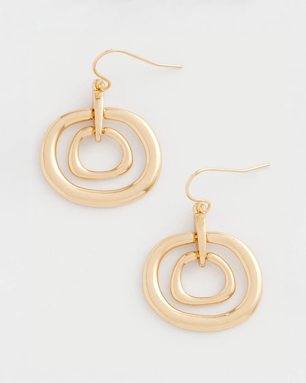 Chico's Signature - Gold Tone Drop Pendant Earrings Gold
