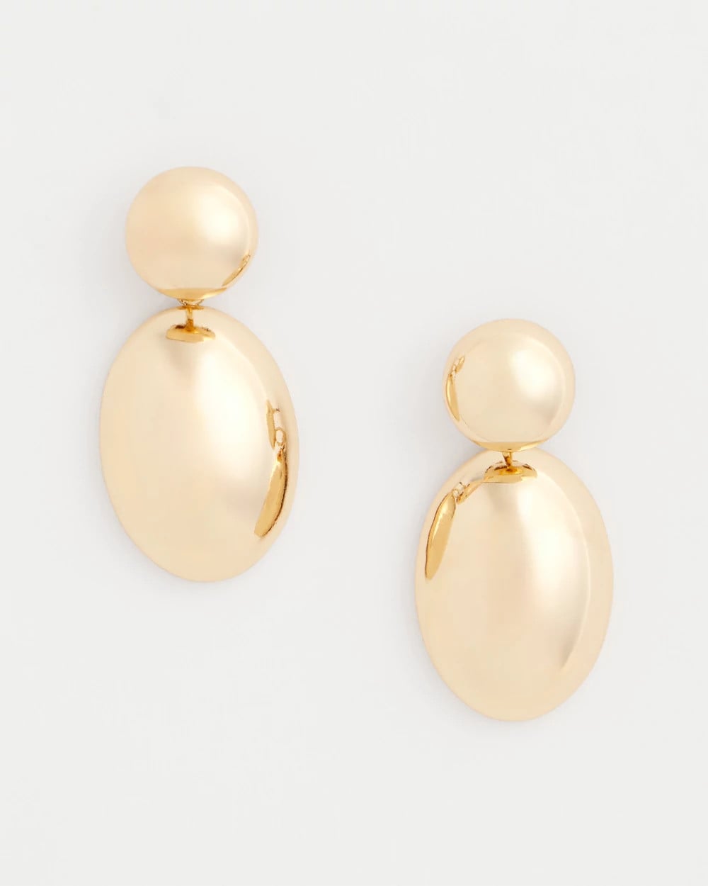Chico's Trusted - Gold Oval Drop Earrings Gold