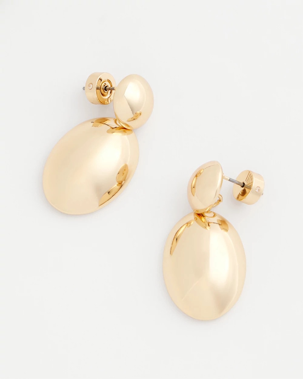 Chico's Trusted - Gold Oval Drop Earrings Gold