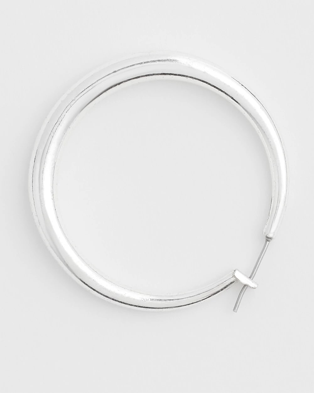 Chico's Recommended - Cassie Silver-Tone Hoop Earrings Silver