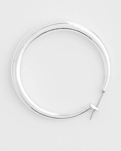 Chico's Recommended - Cassie Silver-Tone Hoop Earrings Silver