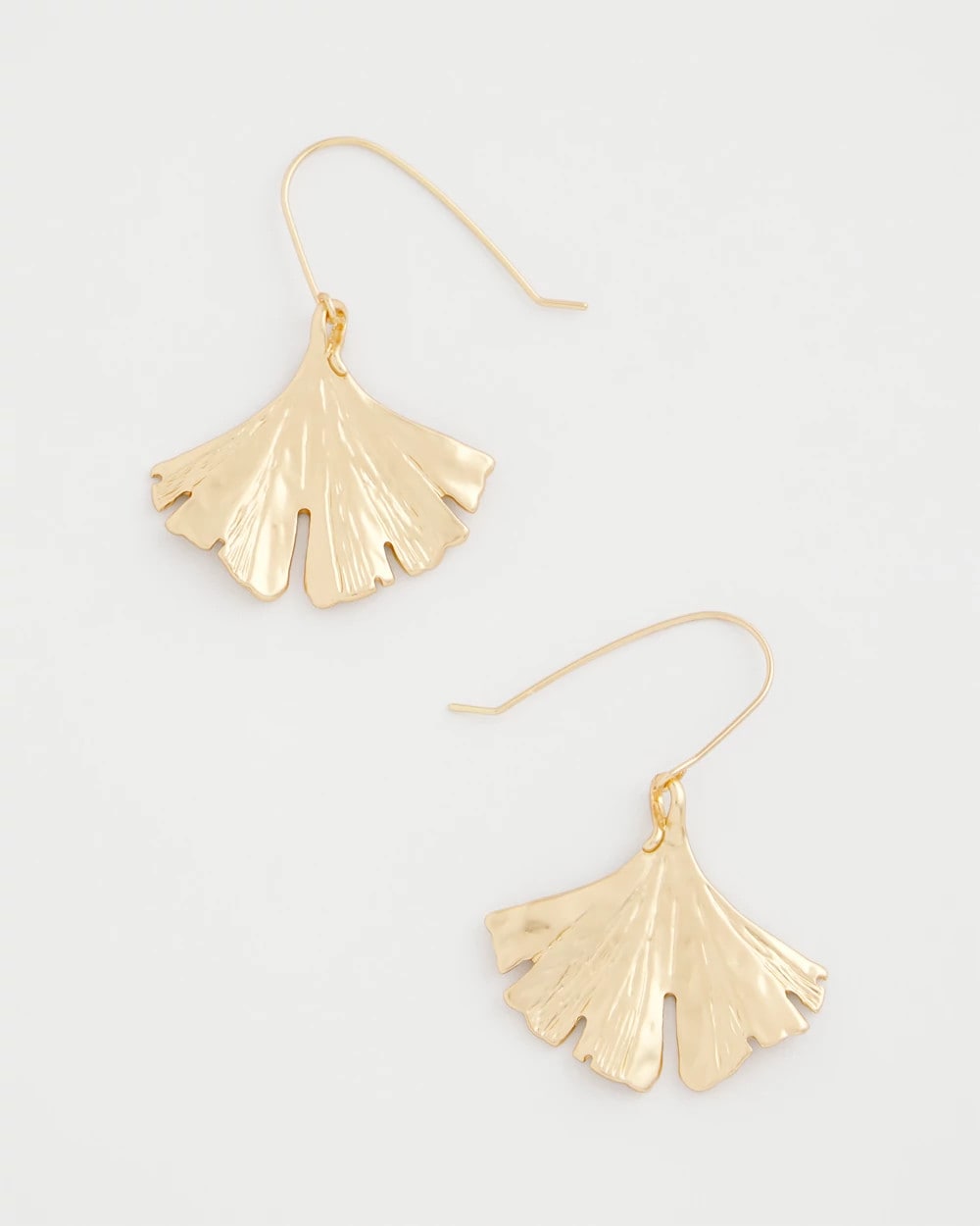 Chico's Everyday - Ginkgo Leaf Fishwire Earrings Gold
