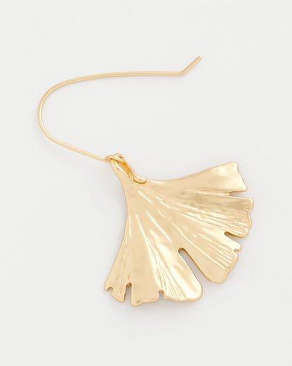 Chico's Everyday - Ginkgo Leaf Fishwire Earrings Gold