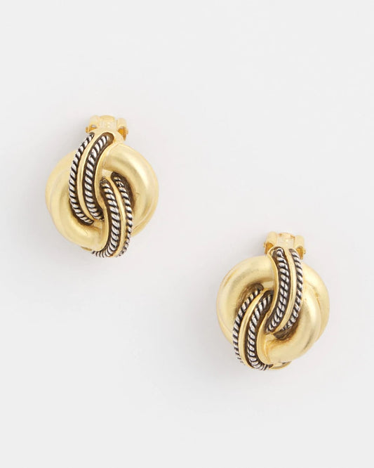 Chico's Best Seller - No Droop™ Gold Knot Clip-On Earrings Gold
