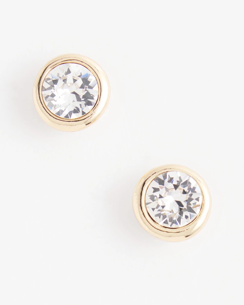 Chico's Value - Gold Tone Crystal Stud Earrings Gold