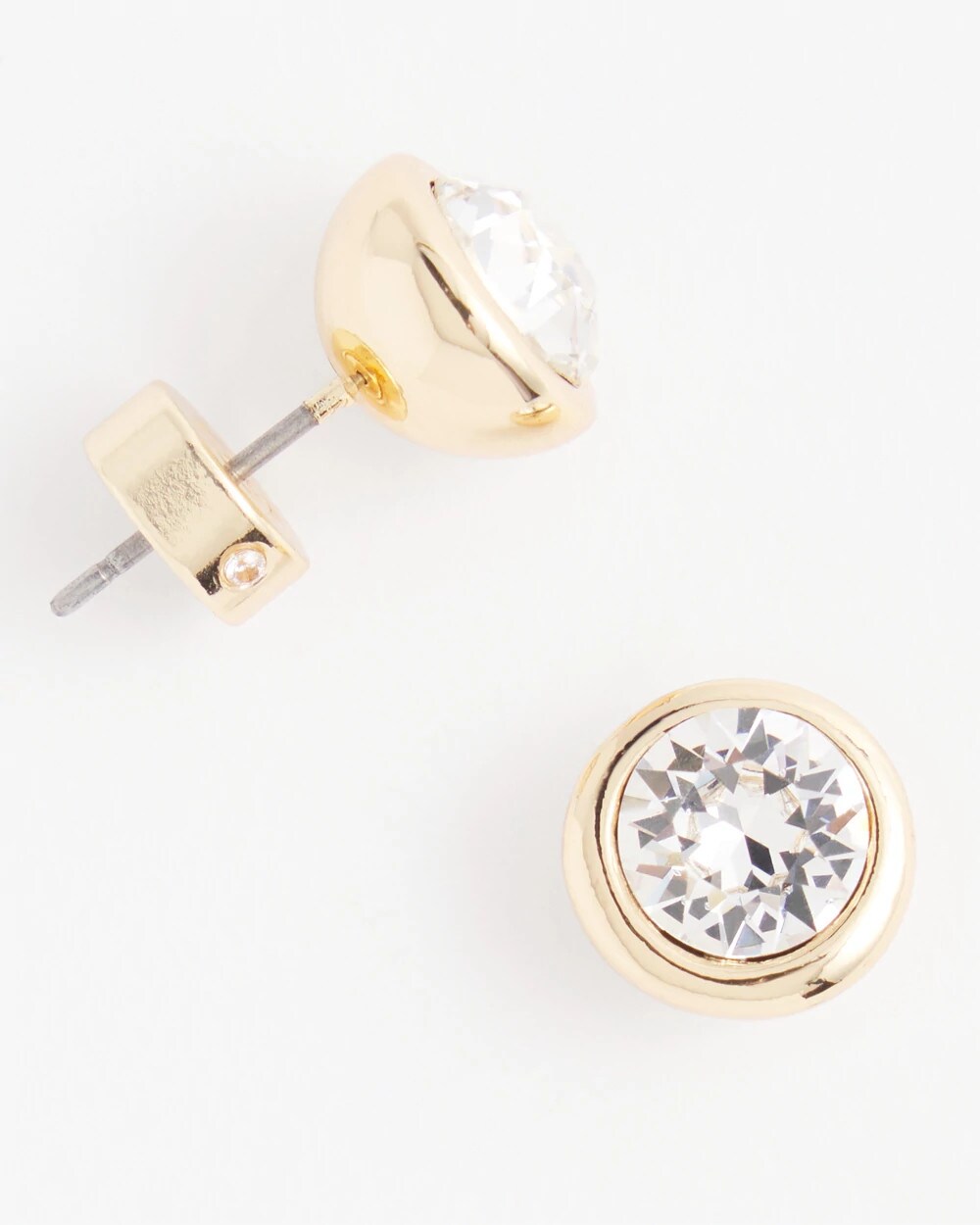 Chico's Value - Gold Tone Crystal Stud Earrings Gold