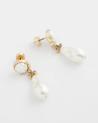 Chico's Latest - Faux Pearl Drop Earrings Neutral