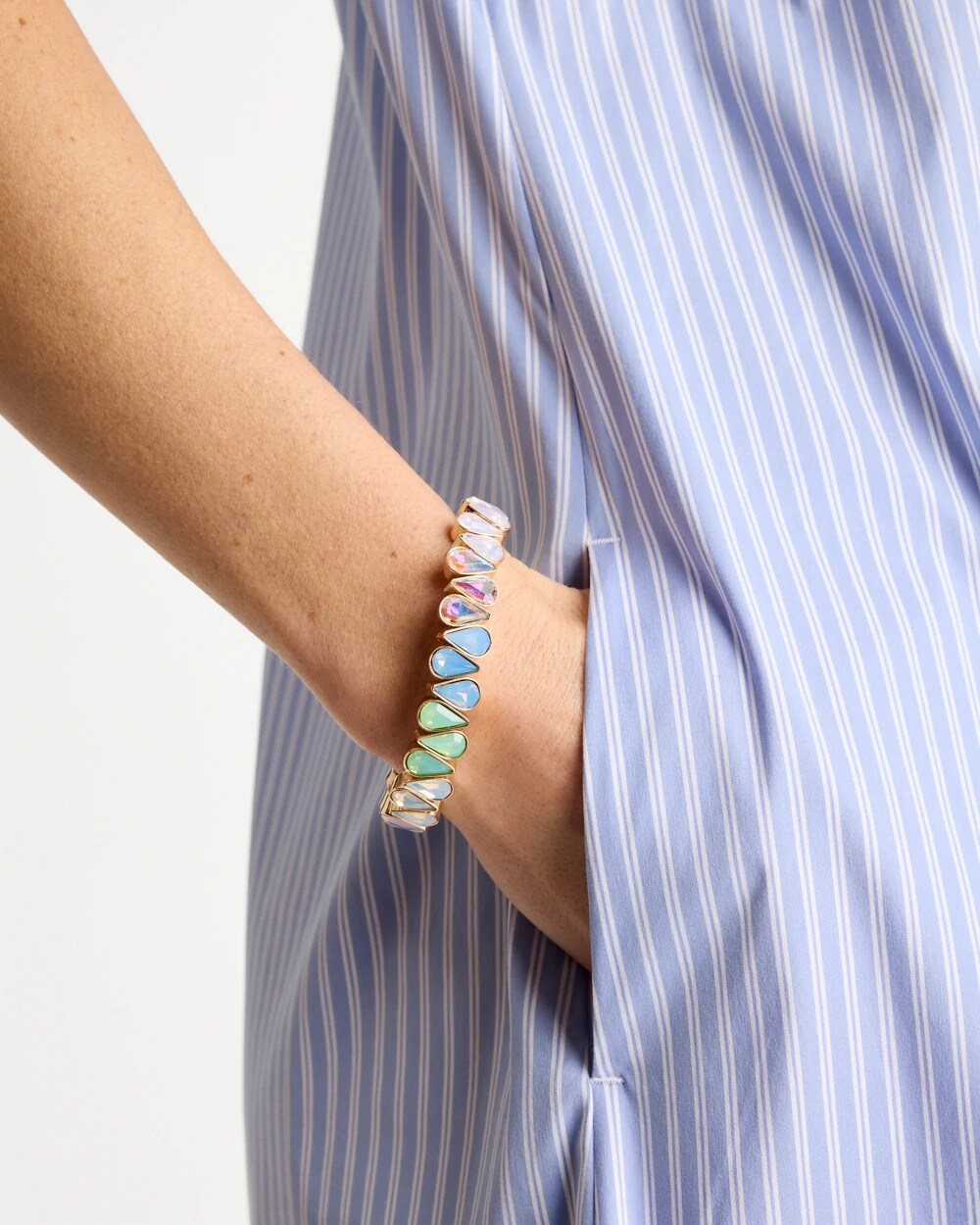 Chico's Quality - Teardrop Tennis Bracelet Multi