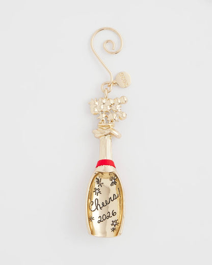 Chico's Value - Champagne Bottle Ornament Gold