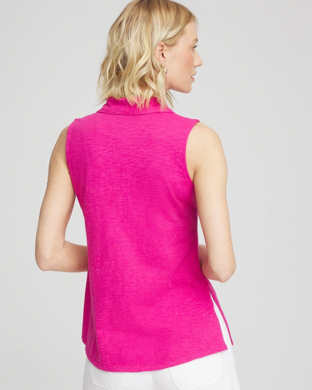 Chico's Recommended - Slub Sleeveless Collared Tunic Crushed Berries